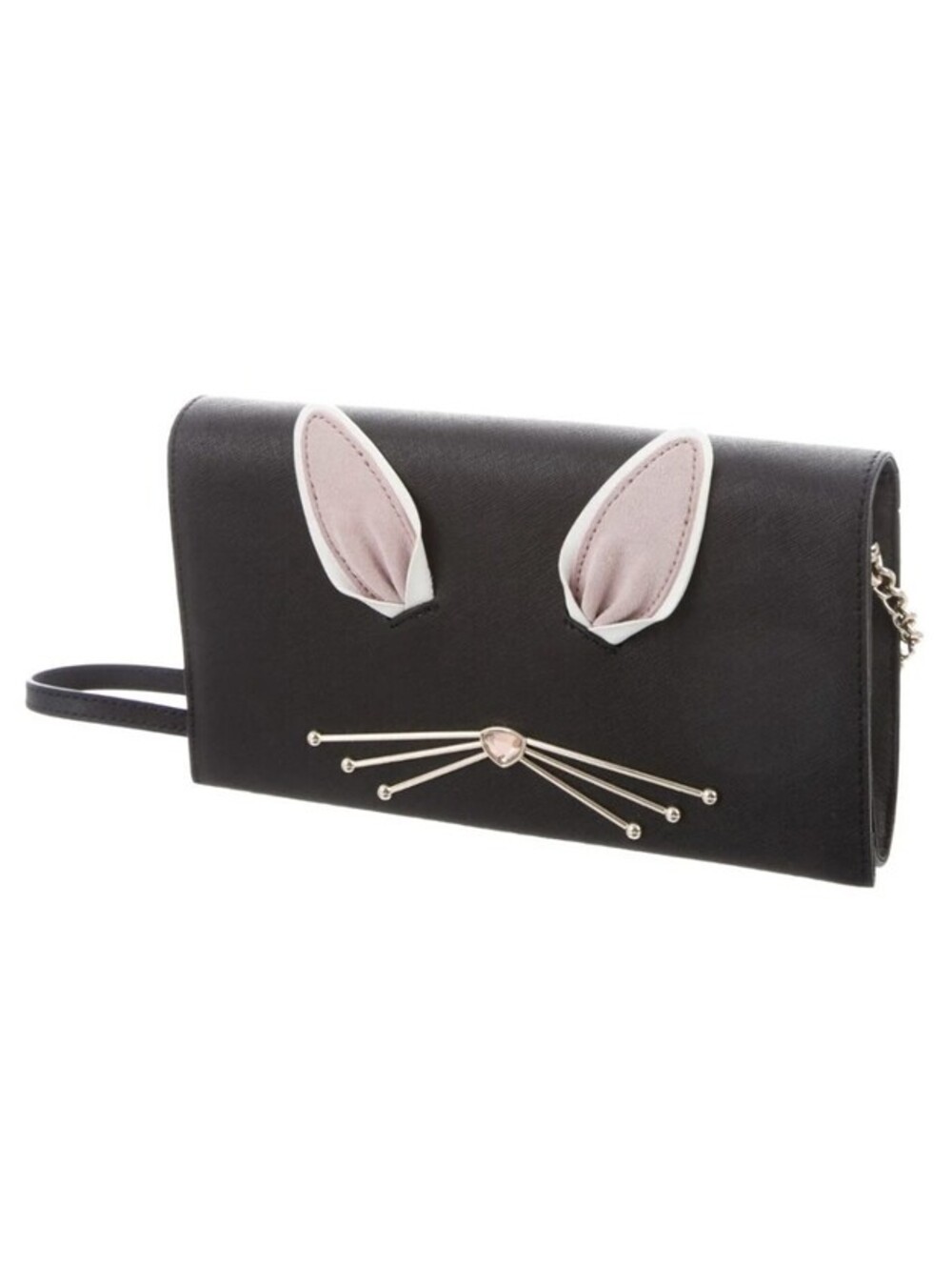 Kate Spade Women's Hop To It Rabbit Cali Crossbody Bag Black Bunny WKRU4755 NEW
